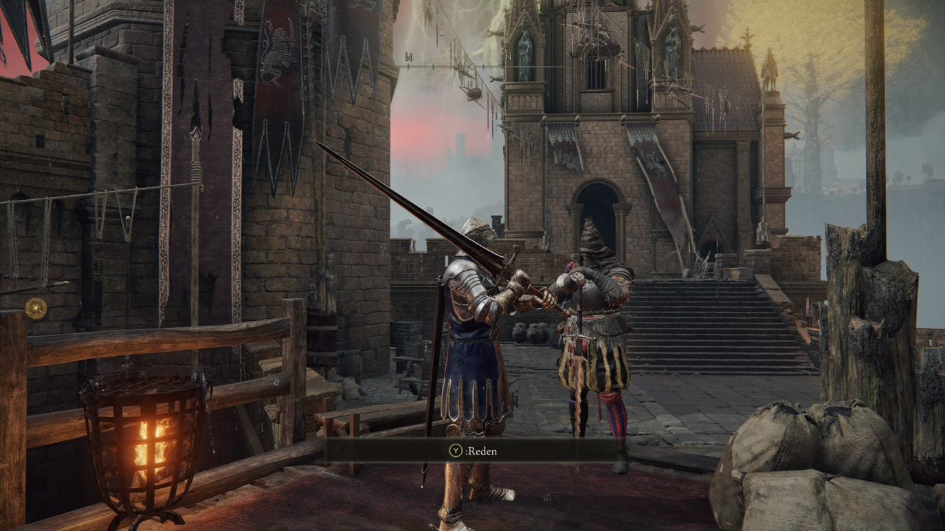 Elden Ring Schloss Rotmähne betreten, Unpassierbare Brücke und der Teleporter Eurogamer.de